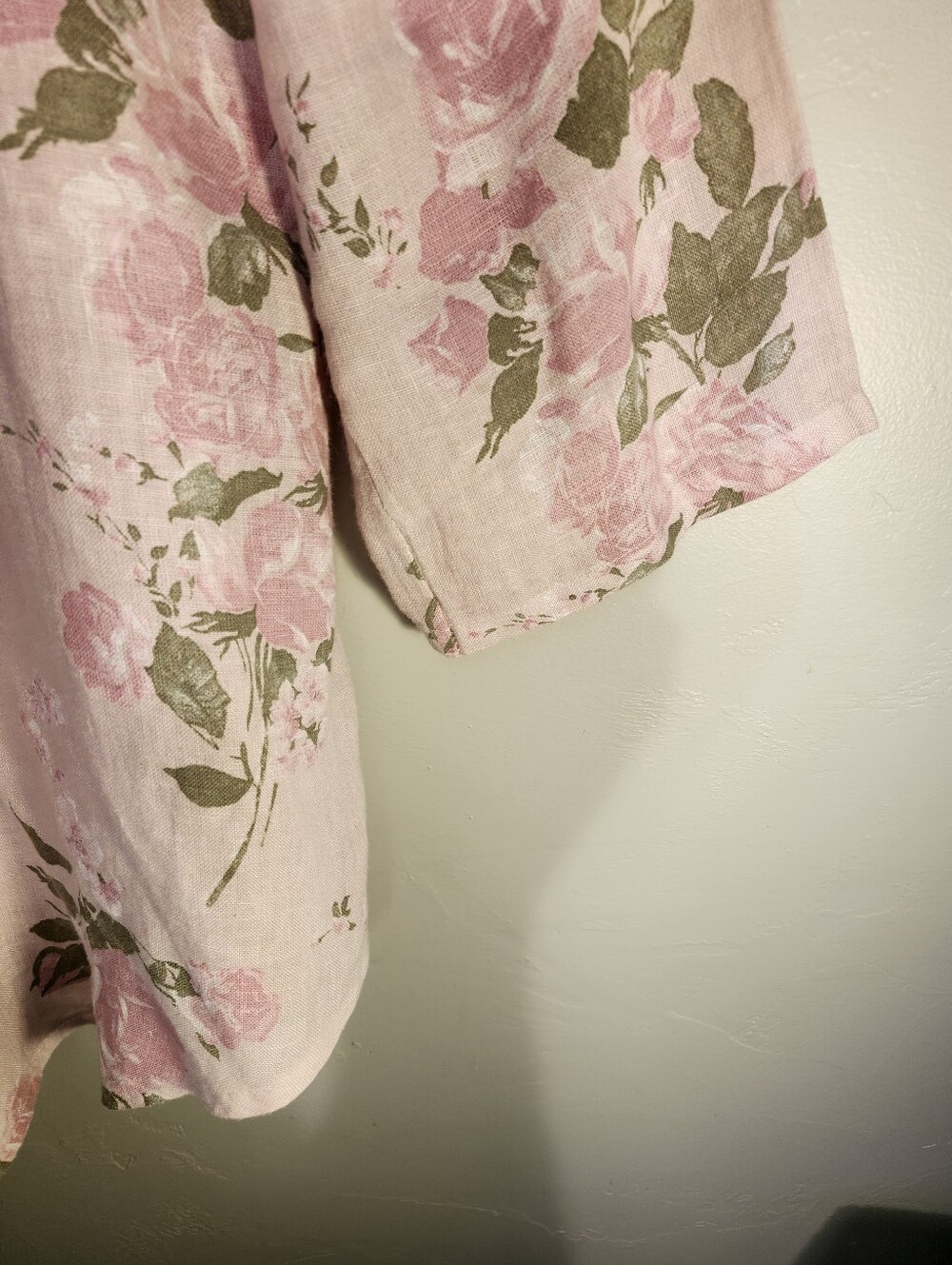 Tempo Paris Pink Rose Print Button-Front Tunic - Picture 6 of 9